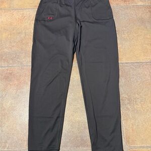 Under Armour Men's Black Joggers with Red Logo